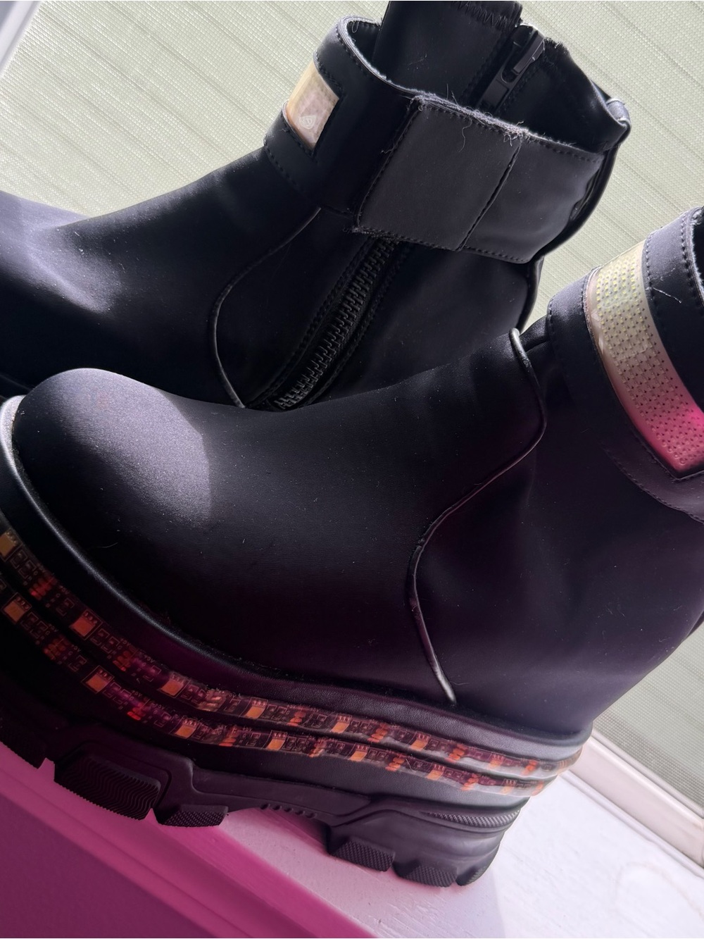 Dollskill Light Up Black Platform Ankle Boot